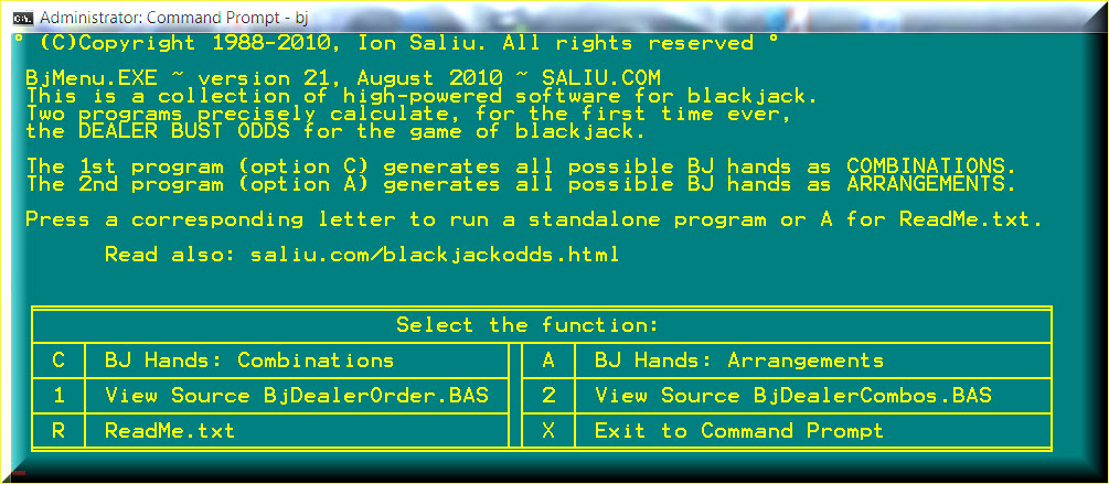 Generating blackjack hands when the order counts: card counting is worthless.