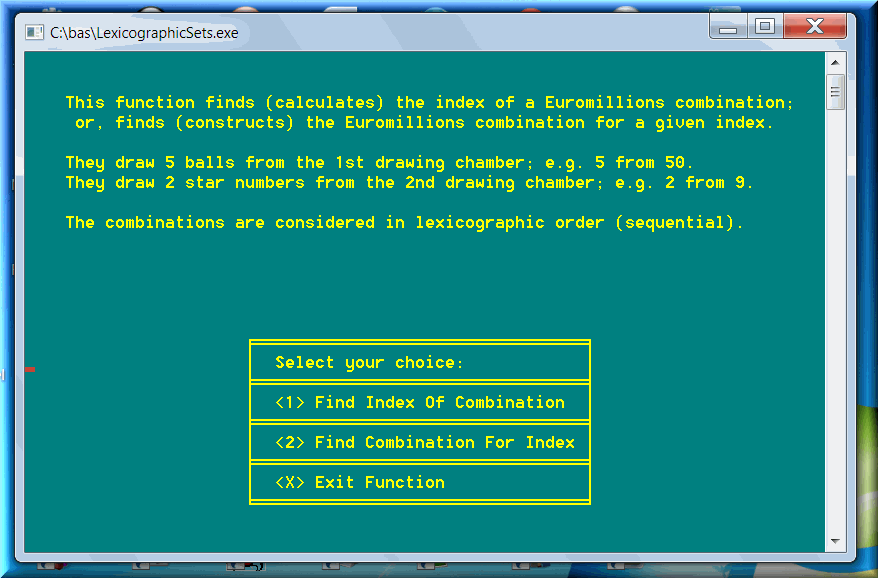 Euromillions combinations lexicographic algorithm was discovered by Ion Saliu.