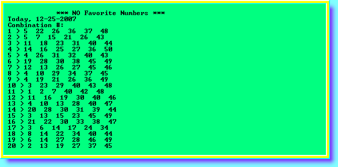 The user of lotto software can see the combination generating process.