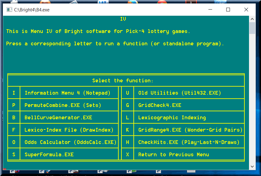 Lottery software book 4: Generate all type of sets boxed pick-4 lottery combinations.