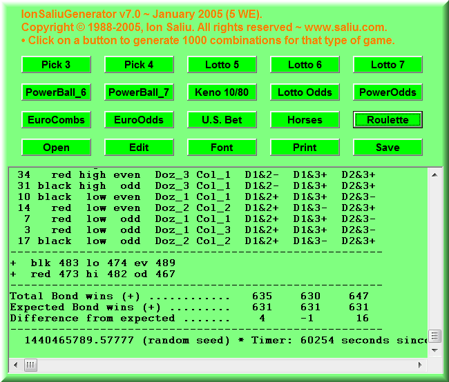 Science Software: Statistics, Probability, Odds, Combinatorial Mathematics, Algorithms.