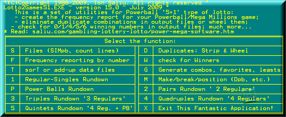 Lotto software tools for 5-number games.