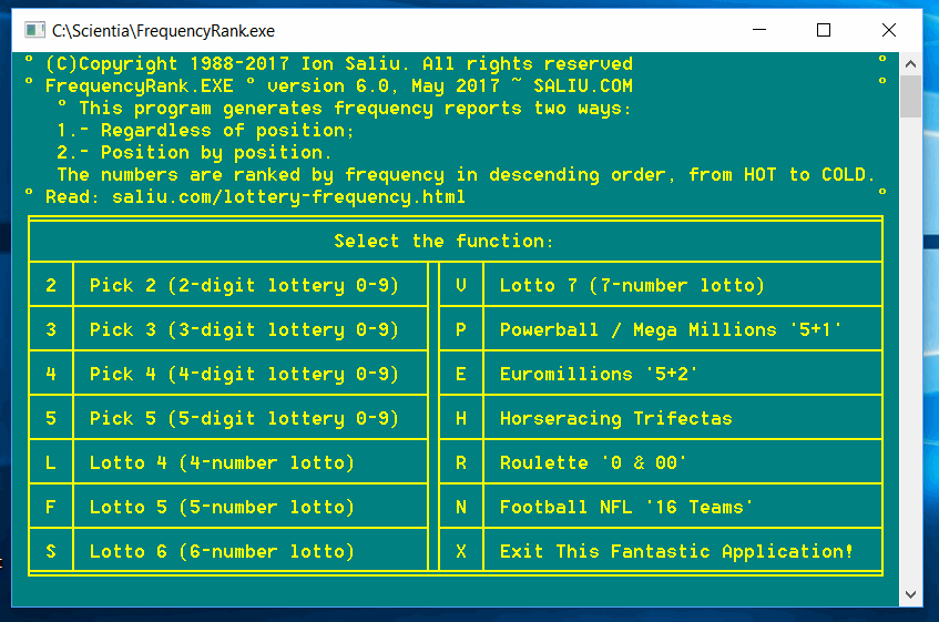 Statistical software ranks most common winning Mega Millions numbers by frequency from best to worst.