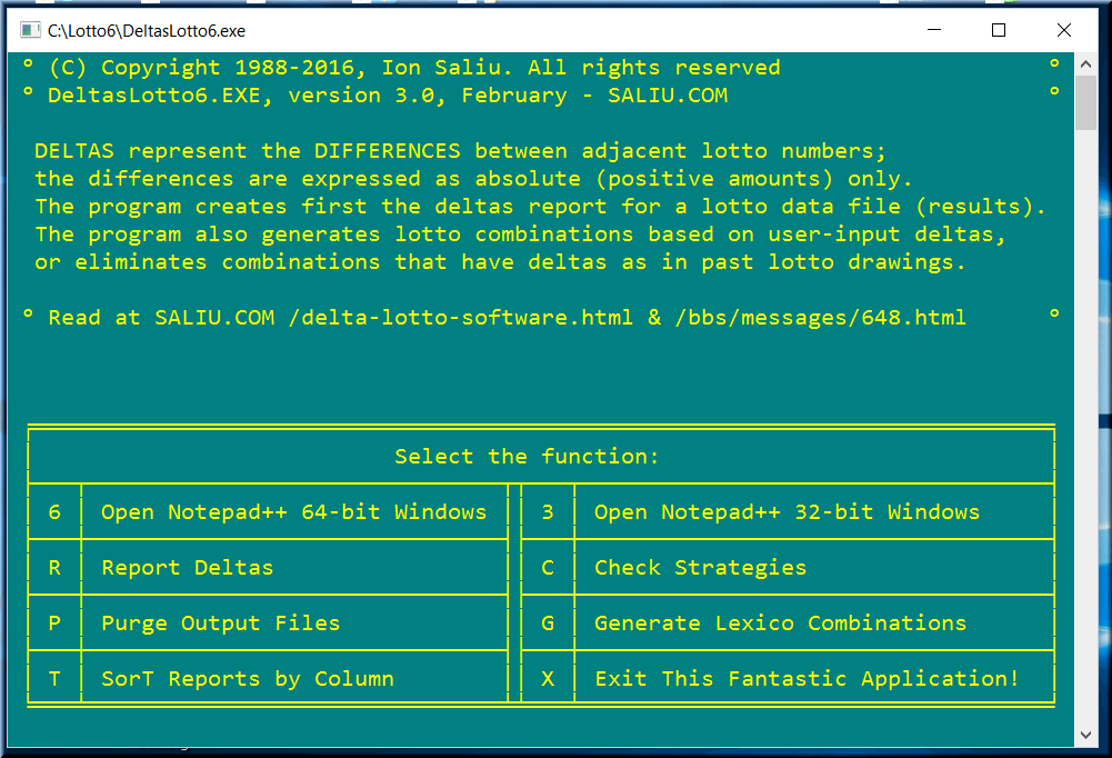 The best unique delta lottery software calculates deltas, generates combinations for lotto-6.